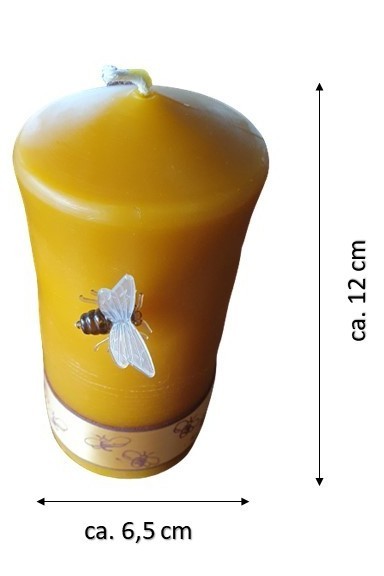 Stumpenkerze Größe "L" aus 100% Bienenwachs